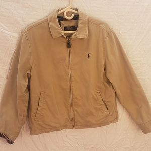 Mens / Boys Ralph Lauren Vintage style Cotton Canvas Tan Jacket with lining.